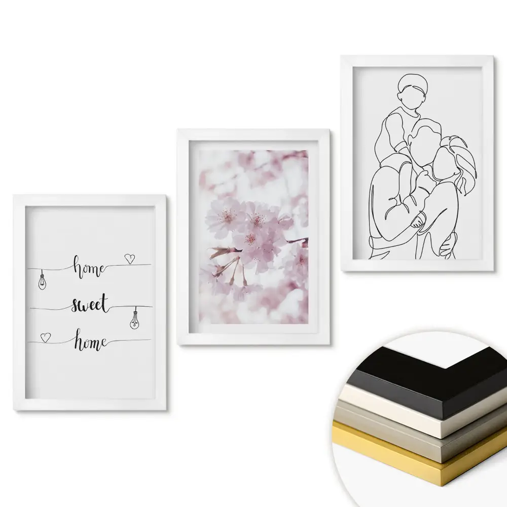 Set tablouri pentru living Inspirații pentru casă în nuanțe delicate