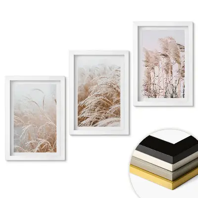 Set tablouri living Ierburi delicate în nuanțe pastelate