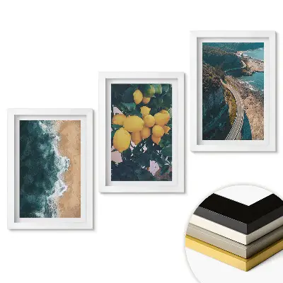 Set 3 tablouri pentru dormitor cu peisaje naturale și lămâi