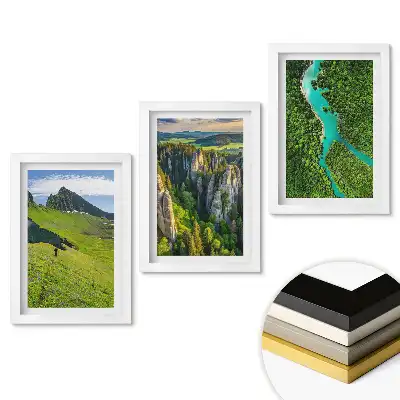 Set tablouri living Vederi uimitoare ale naturii în trei picturi