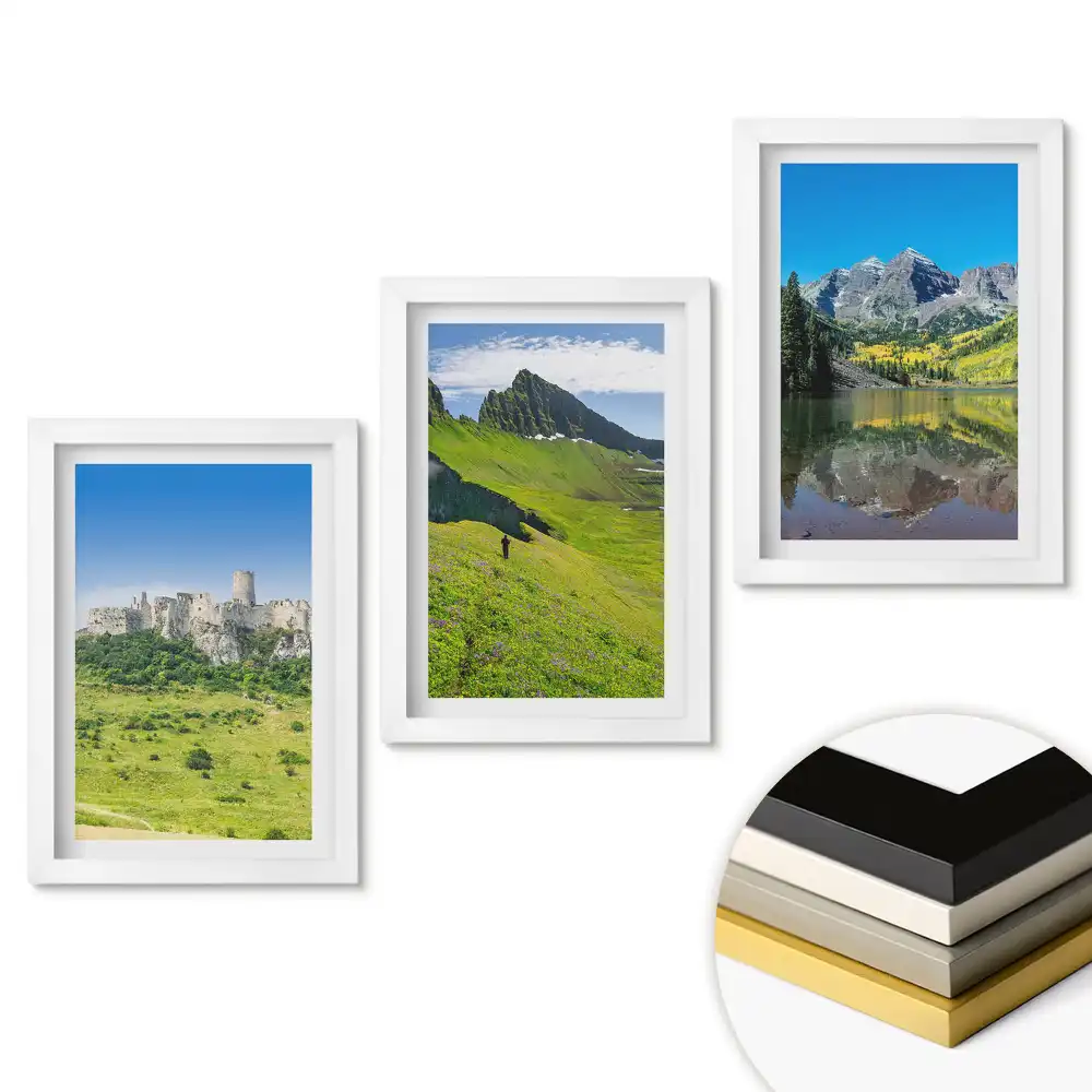 Set tablouri living Peisaje pitorești cu natură și istorie