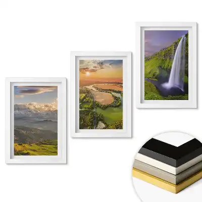 Set 3 tablouri dormitor Peisaje pitorești ale naturii în trei versiuni