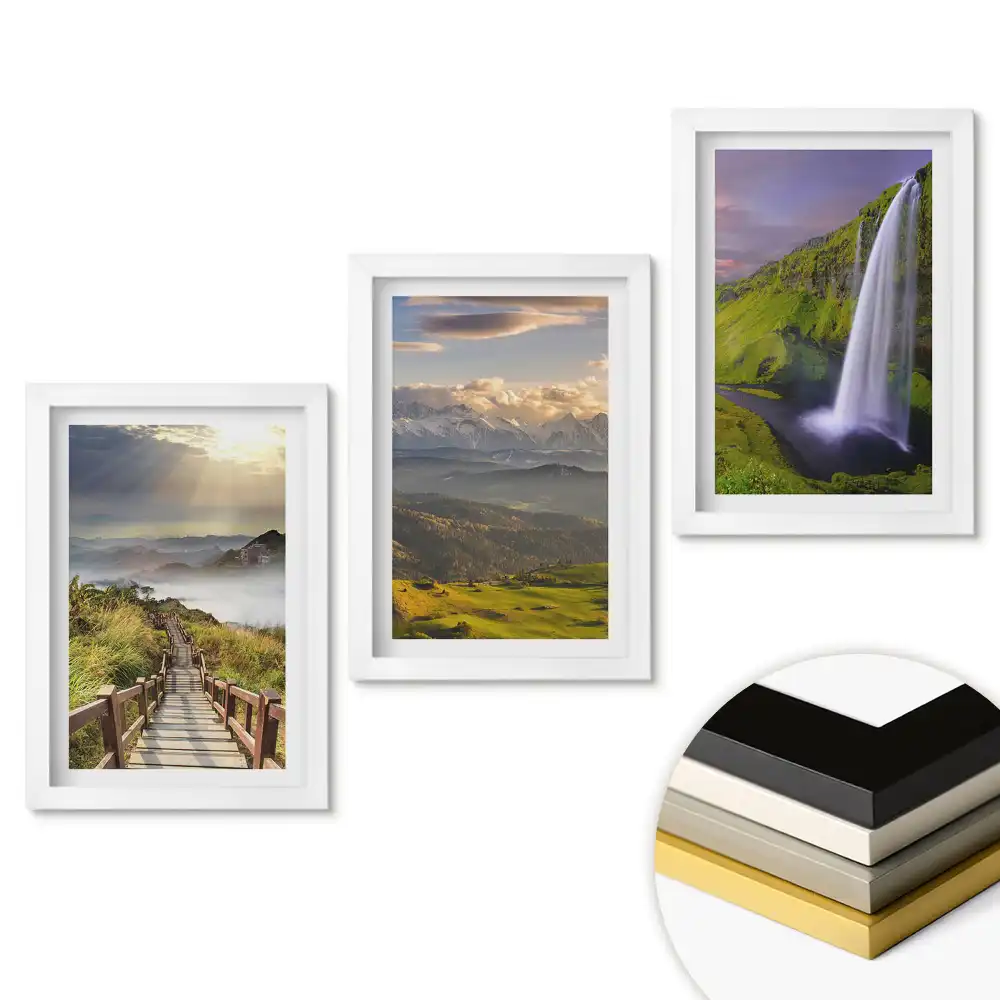 Set 3 tablouri dormitor Peisaje naturale uimitoare în trei versiuni