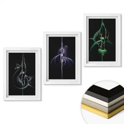 Set tablouri pentru living Abstracțiuni muzicale în întuneric