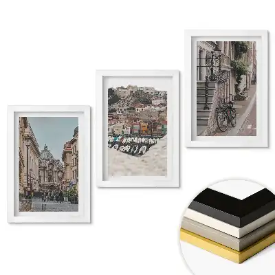 Set 3 tablouri dormitor Colțuri fermecătoare ale peisajului urban