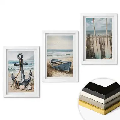 Set tablouri living Inspirații de la malul mării și liniștea naturii