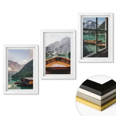 Set tablouri living Vederi pitorești ale lacurilor de munte