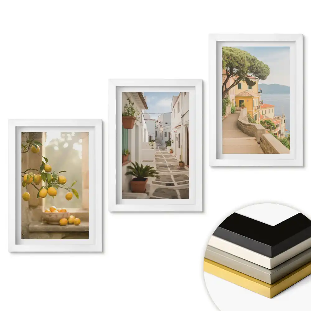Set tablouri pentru living Amintiri însorite din călătoriile de vacanță