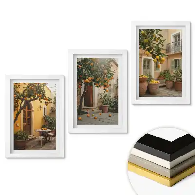 Set tablouri living Citrice într-un cadru însorit