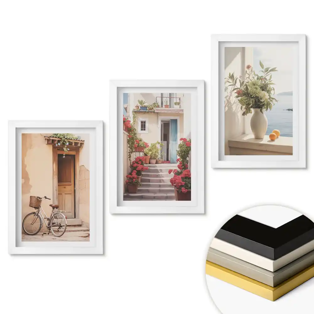 Set tablouri pentru living Vederi fermecătoare în culori pastelate
