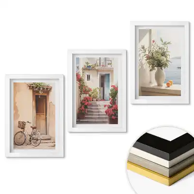 Set tablouri living Vederi fermecătoare în culori pastelate