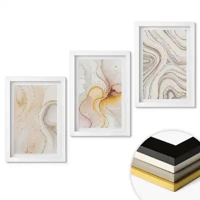 Set tablouri living Compoziții abstracte cu modele delicate