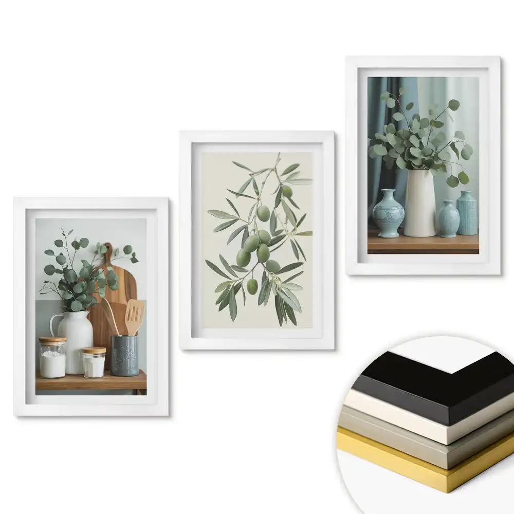Set 3 tablouri dormitor Decorațiuni elegante într-un interior modern
