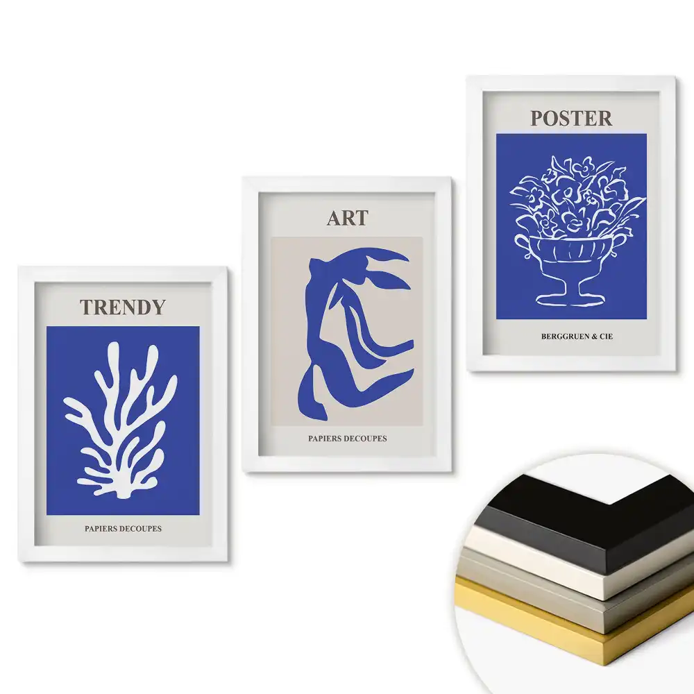 Set de tablouri pentru living cu grafică modernă în stil artistic