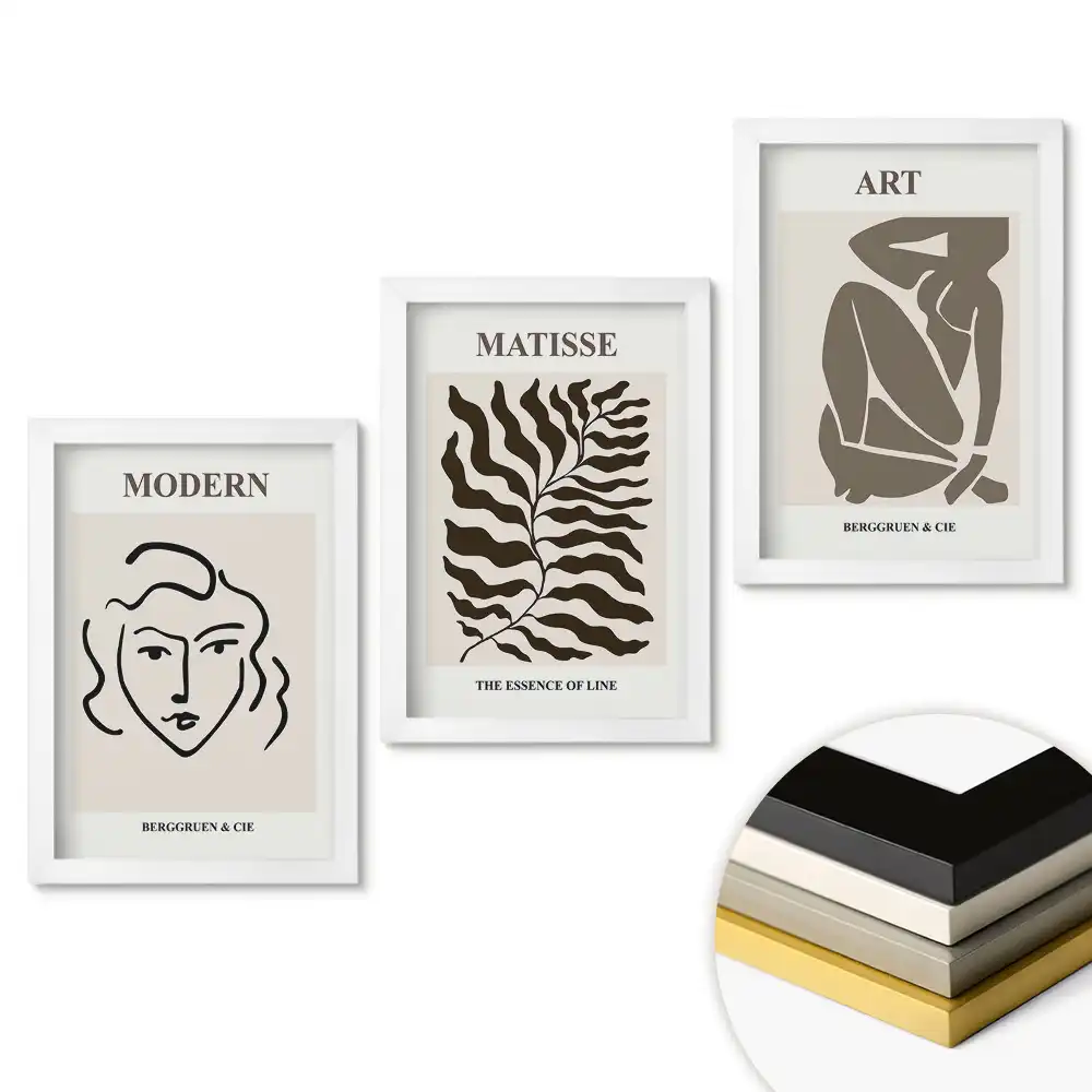 Set de tablouri pentru living Inspirații minimaliste în arta modernă