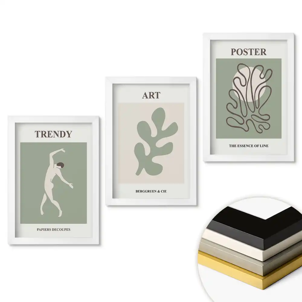 Set de tablouri moderne cu grafică pentru living