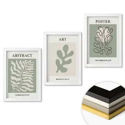 Set tablouri living Grafică modernă cu forme abstracte