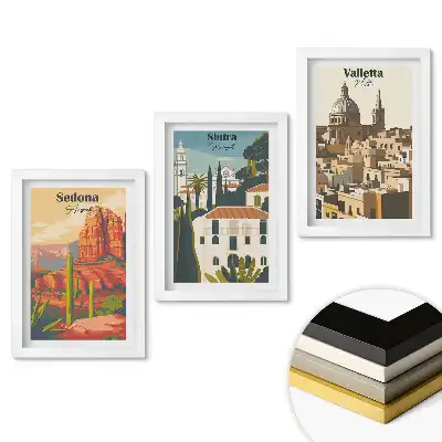 Set 3 tablouri dormitor Peisaje din întreaga lume