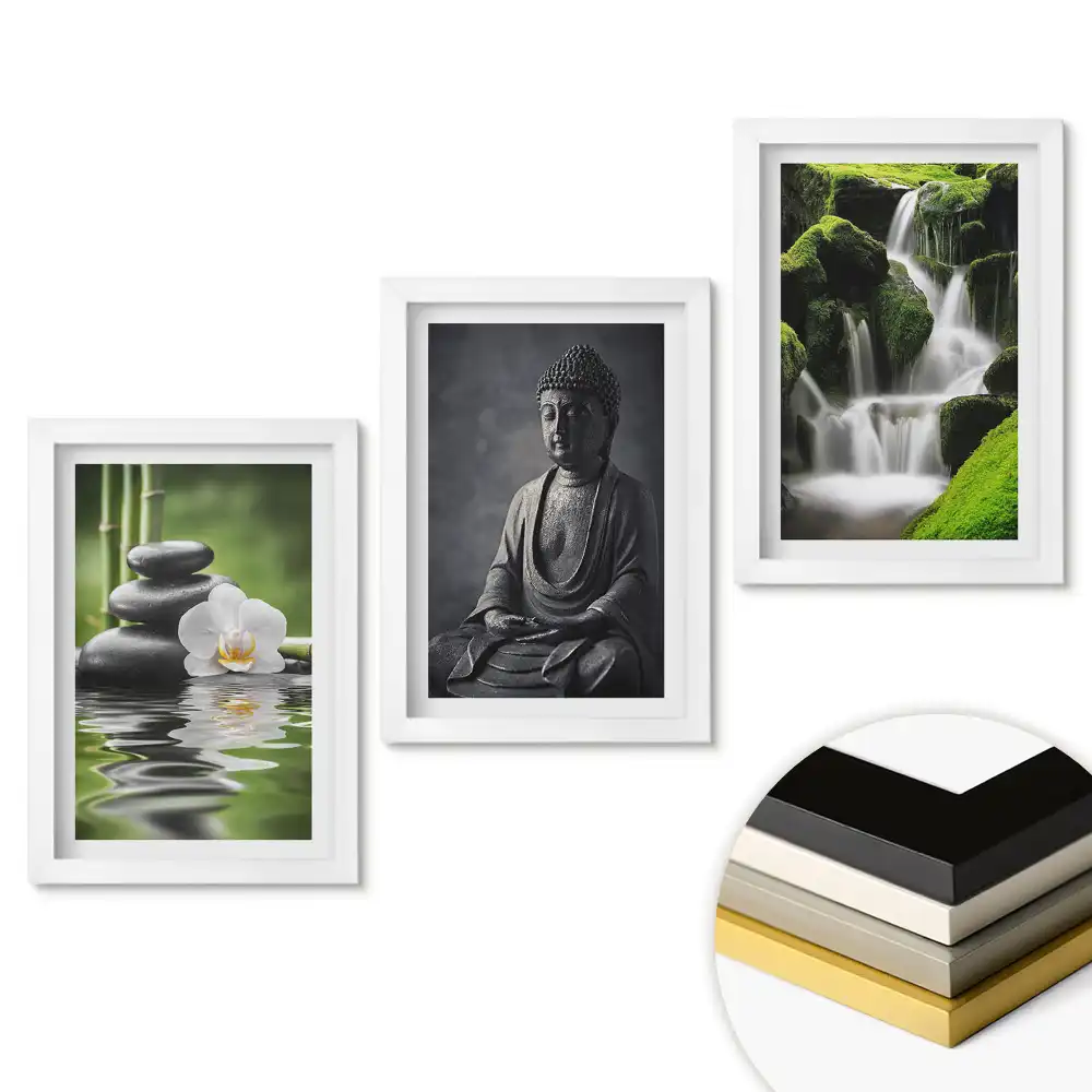 Set 3 tablouri pentru dormitor Armonia naturii și liniștea sufletească