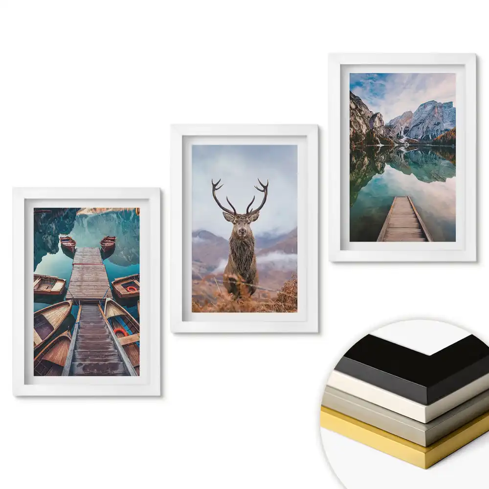 Set 3 tablouri dormitor Natura în trei versiuni frumoase