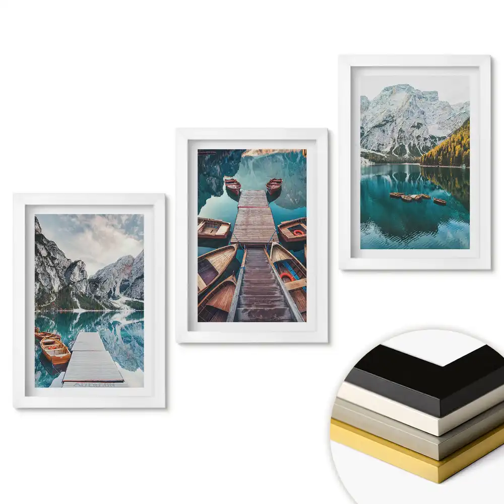 Set de tablouri pentru living cu peisaje montane din Polonia