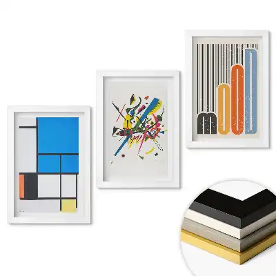 Set tablouri living Compoziții abstracte de culori și forme