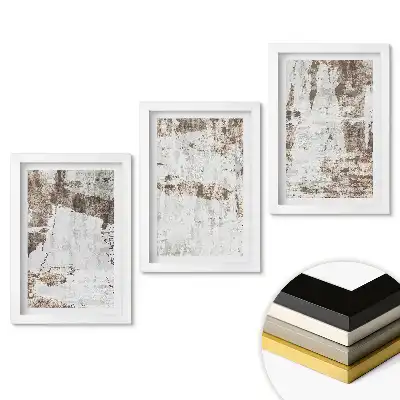 Set tablouri living Compoziții abstracte în culori neutre