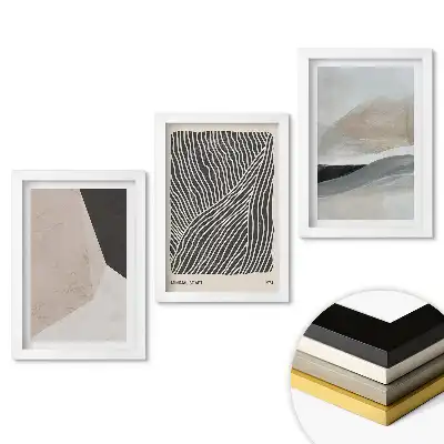 Set tablouri living Compoziții abstracte în culori discrete