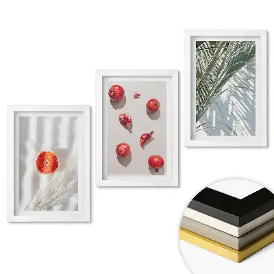 Set tablouri living Inspirații din fructe într-un stil minimalist
