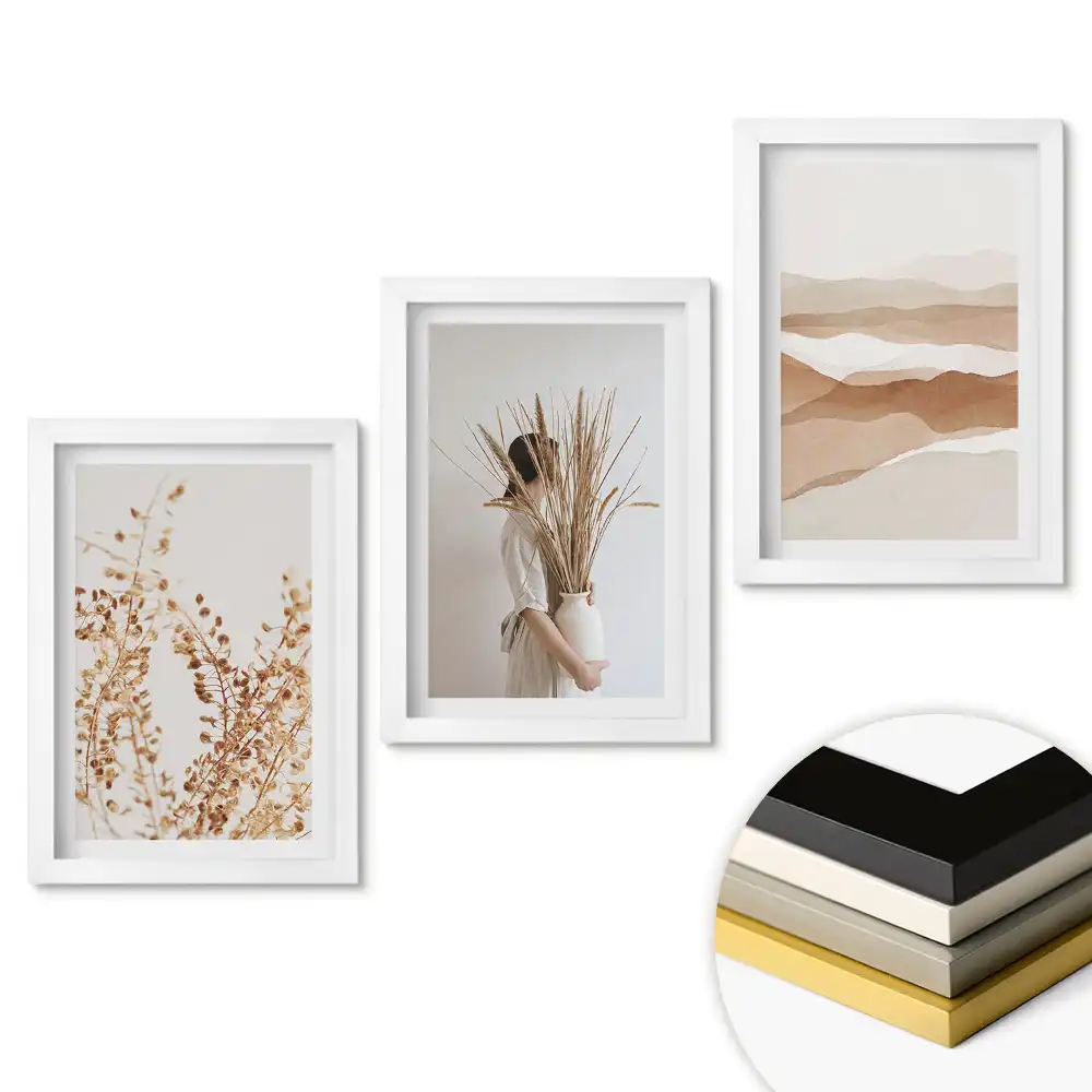 Set de tablouri pentru living cu design minimalist Frumusețe naturală