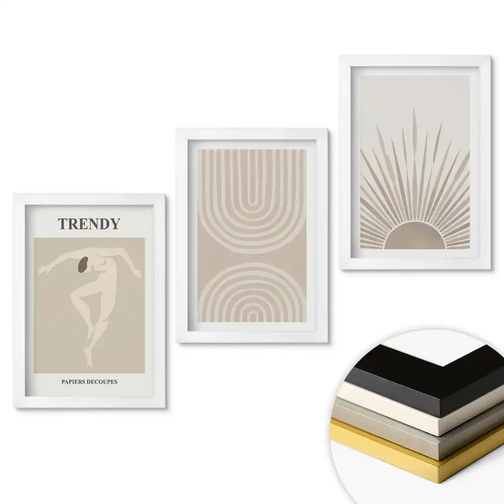 Set tablouri living Designuri moderne într-un stil minimalist