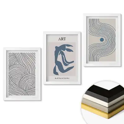 Set tablouri living Modele abstracte în nuanțe delicate