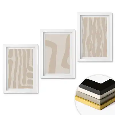 Set tablouri living Modele abstracte în nuanțe de bej