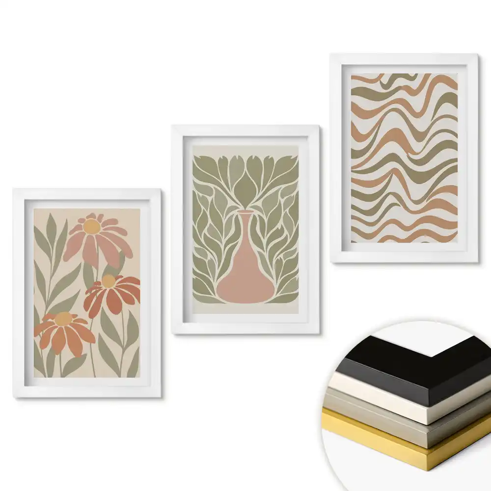 Set tablouri living Inspirații florale într-un stil modern