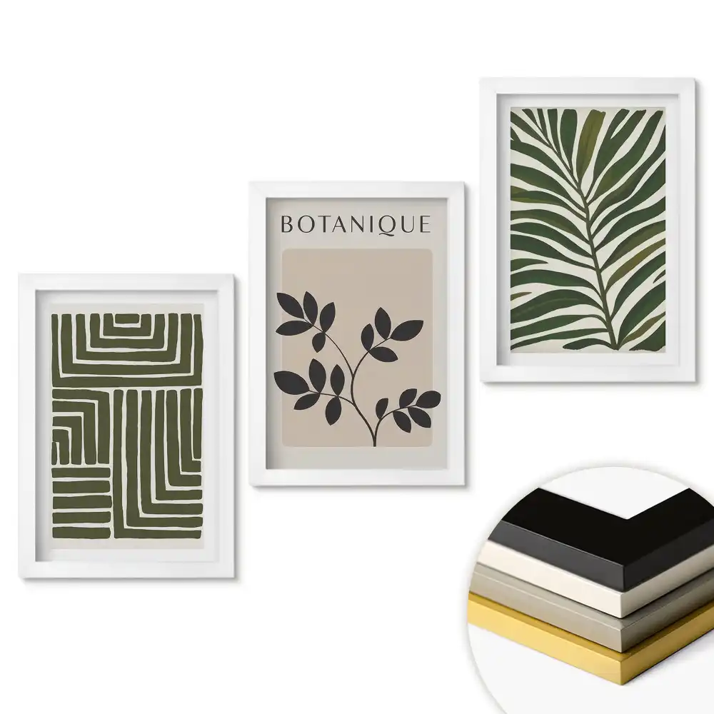 Set tablouri living Inspirații din plante într-un stil modern