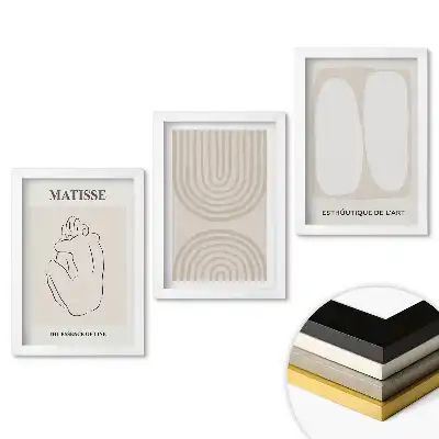 Set 3 tablouri dormitor Artă modernă în stil minimalist
