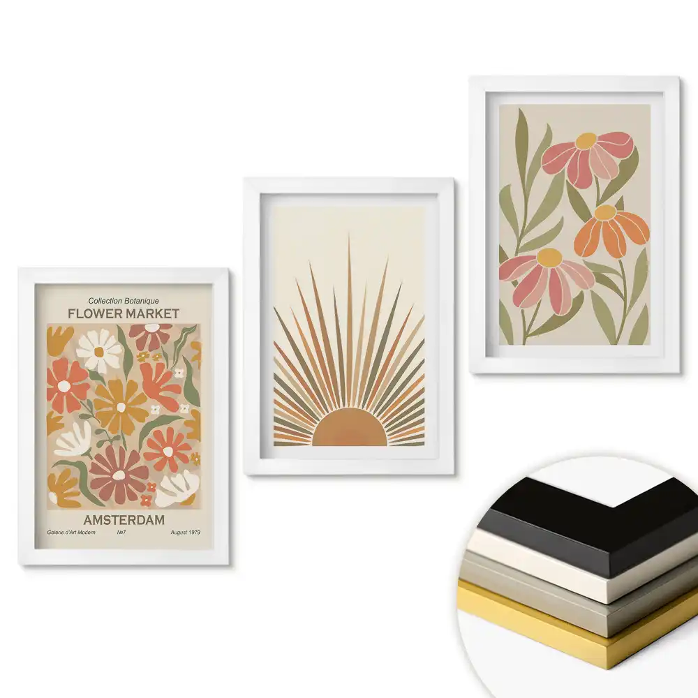 Set tablouri living Inspirații florale într-un stil modern