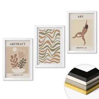 Set tablouri living Artă modernă în culori estompate