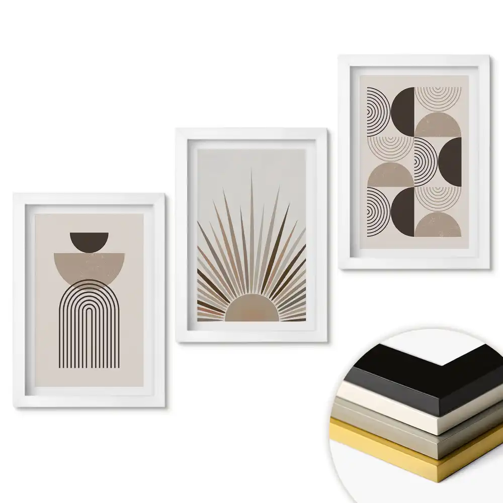 Set tablouri living Grafică modernă în culori discrete