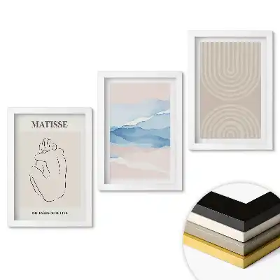 Set tablouri living Compoziții abstracte în nuanțe delicate
