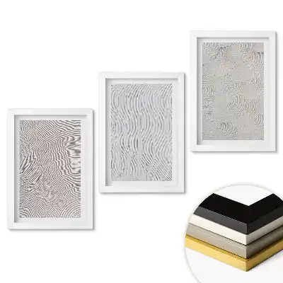 Set tablouri pentru living cu modele abstracte de linii și texturi