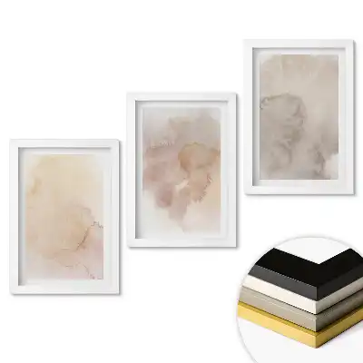 Set tablouri living Nuanțe abstracte în tonuri delicate