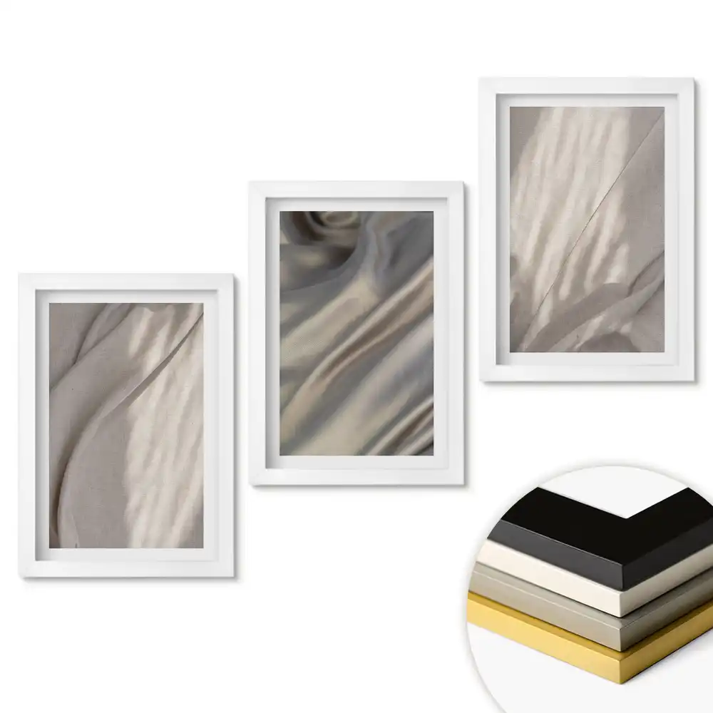 Set de tablouri pentru living cu design minimalist și finisaje delicate