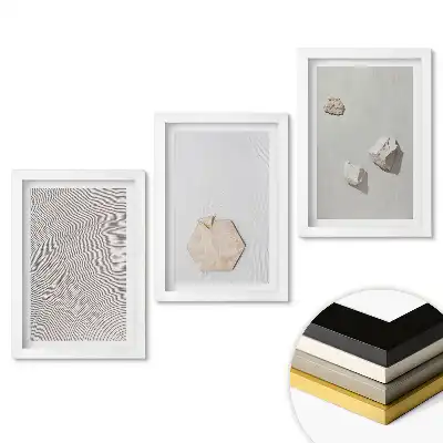 Set tablouri living Texturi și forme minimaliste în artă
