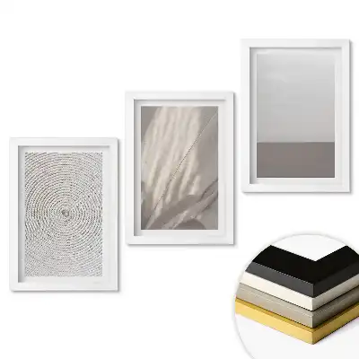 Set de tablouri pentru living cu compoziții minimaliste în tonuri neutre