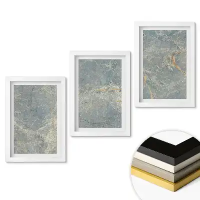 Set tablouri living Texturi abstracte în nuanțe de albastru