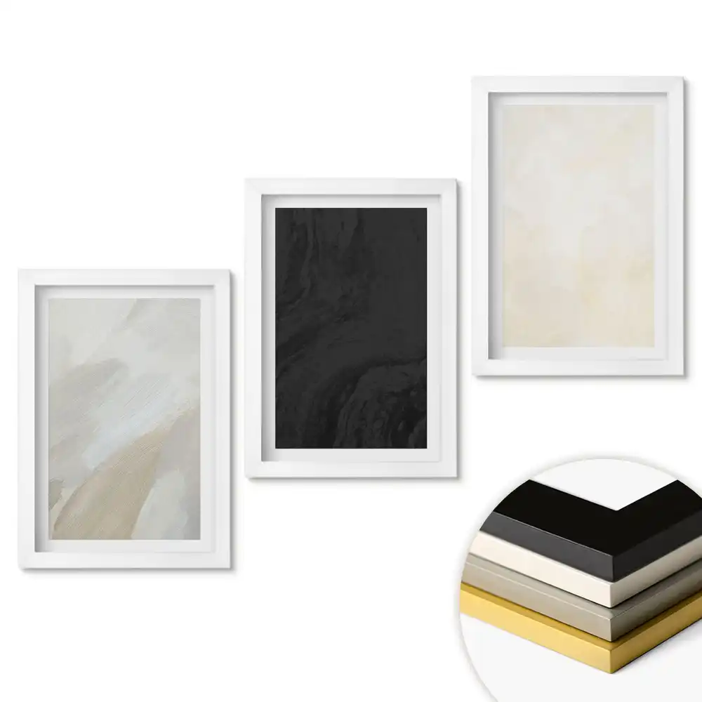 Set tablouri living Compoziții abstracte în culori discrete