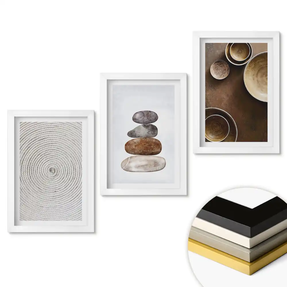 Set tablouri living Armonia naturii într-un stil minimalist