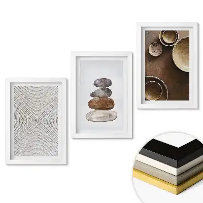Set de tablouri pentru living Armonia naturii în stil minimalist