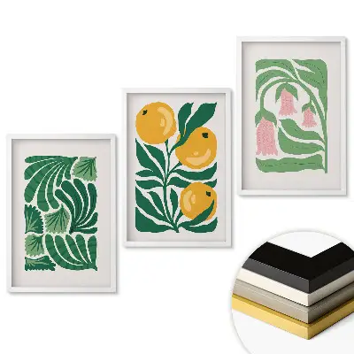 Set tablouri living Inspirații de fructe în verde
